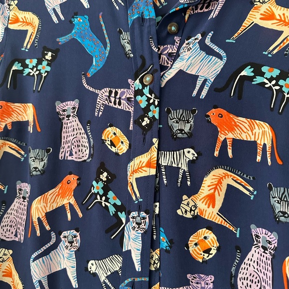 Anthropologie Multicolor Animal Print Shirt - Picture 2 of 3